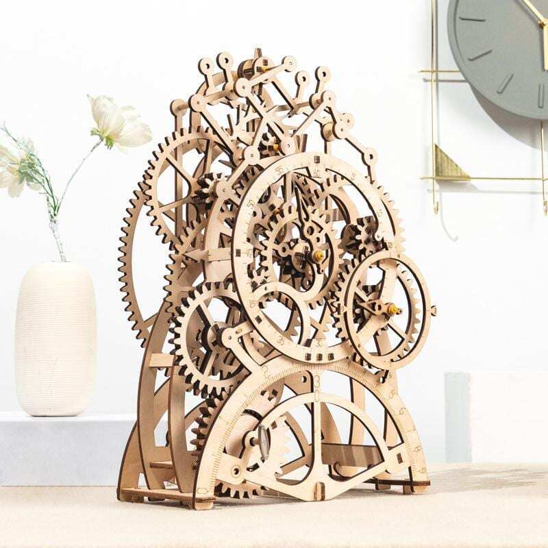 Mô Hình Gỗ 3D Lắp Ráp ROBOTIME Đồng Hồ Con Cú The Owl Clock LK503  WP145   ArtPuzzlevn